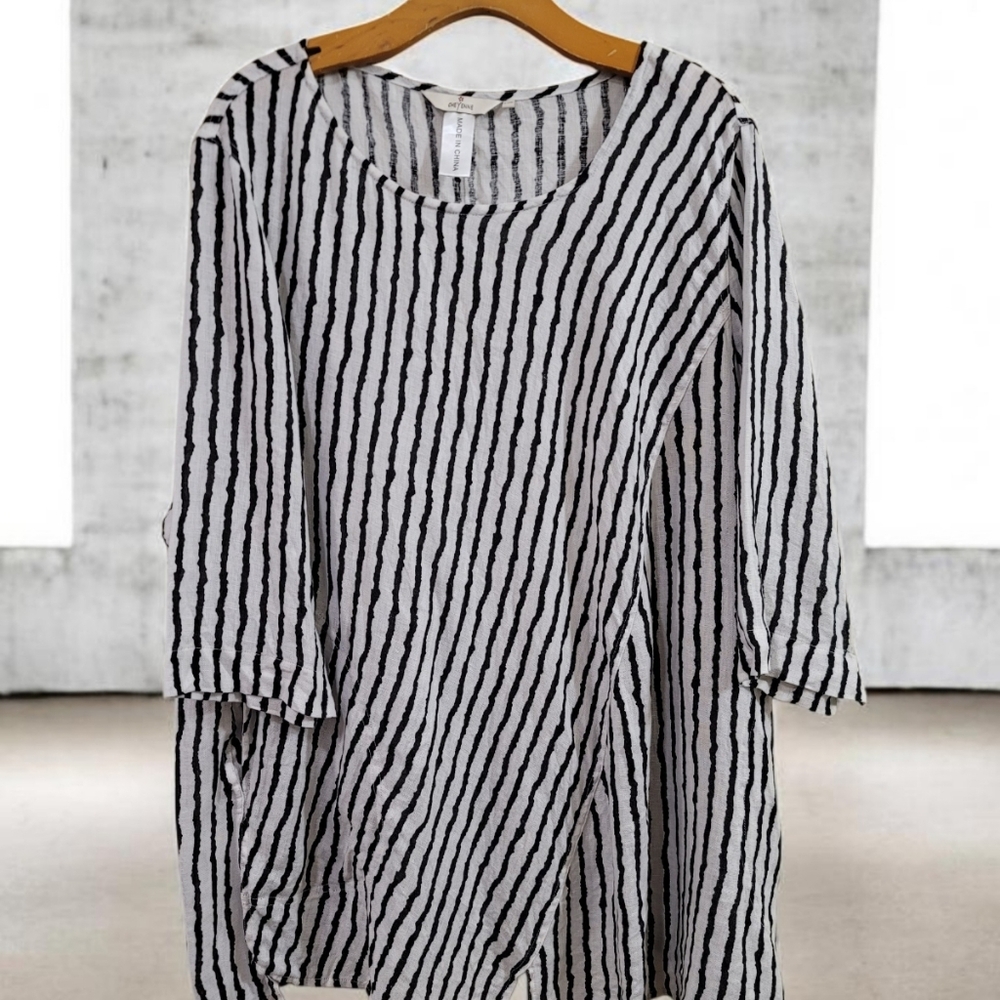 Cheyenne Linen Lagenlook Tunic L/XL Artsy Oversized